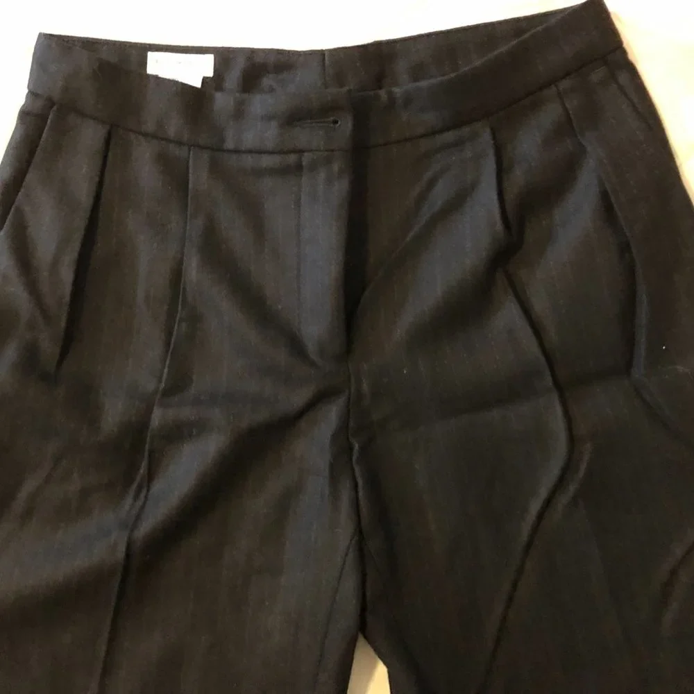 Dries van Noten Women's wool pants, charcoal/pinstripe, EU 40/Size US 8 - Picture 2 of 10